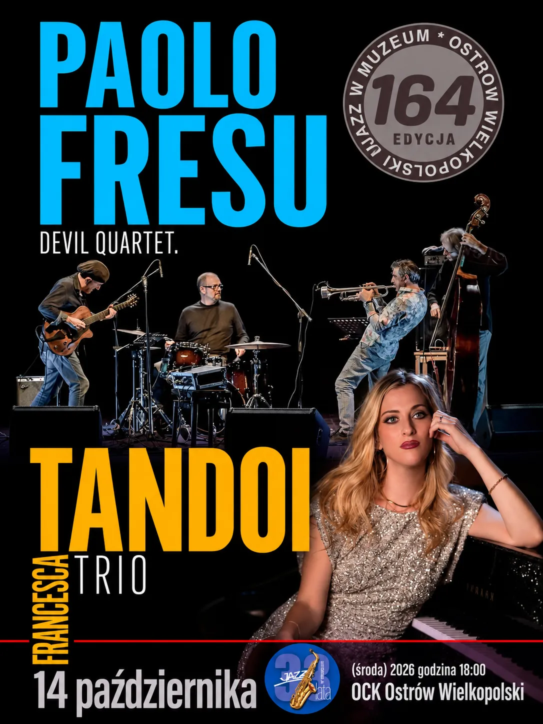 164. Jazz w Muzeum | PAOLO FRESU DEVIL QUARTET | TRANCESCA TANDOI TRIO