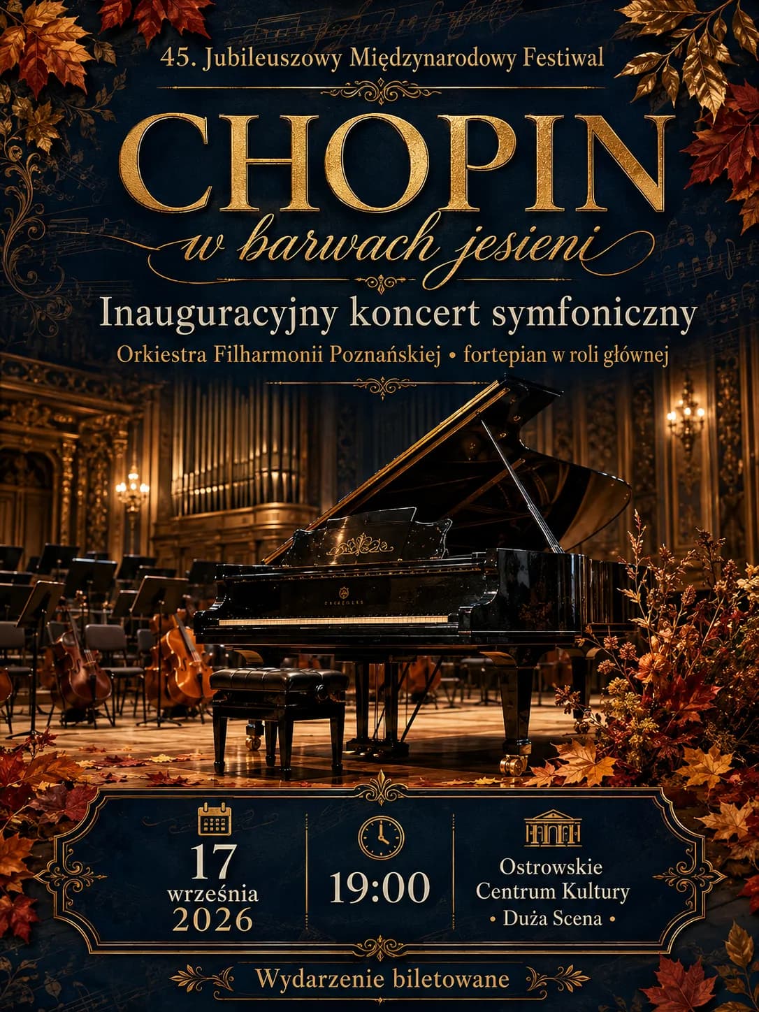 45. Jubileuszowy Międzynarodowy Festiwal Chopin w barwach jesieni | Inauguracyjny koncert symfoniczny