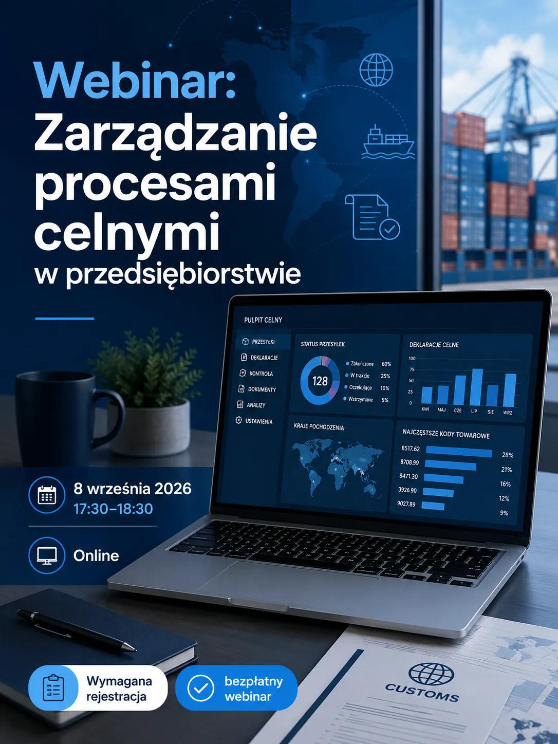 Webinar: Zarządzanie procesami celnymi w przedsiębiorstwie